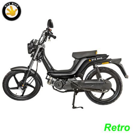 Bye Bike one retro schwarz glanz kurzer Sitzbank 30 km/h
