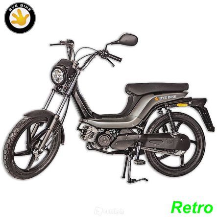 Bye Bike one retro titan glanz langer Sitzbank 30 km/h