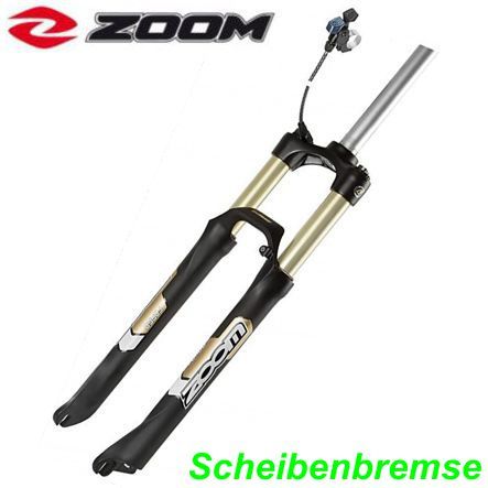 Federgabel Ahead 26 1 1/8 x 280 mm ZOOM FERGO Disc Luftfed lock-out Fernbed schwarz