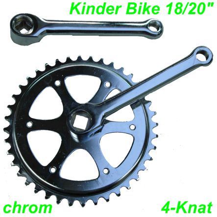 Kettenrad Garnitur 36 Zähne 127 mm 1/2 x 3/32 18 Zoll chrom Vierkant