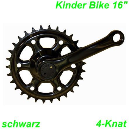 Kettenrad Garnitur 32 Zähne 102 mm 1/2 x 1/8 16 Zoll schwarz Vierkant