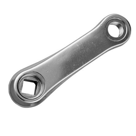 4 Kant Kurbel 114 mm 20 Zoll Einrad links alu poliert