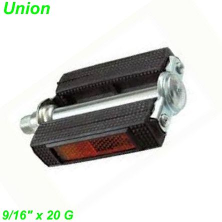 Union Pedalen Mofa m/Reflektoren  9/16 x 20G per Paar