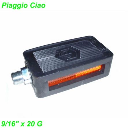 Piaggio Ciao Pedalen 9/16 x 20G Imitation ohne Piaggio Emblem schwarz per Paar