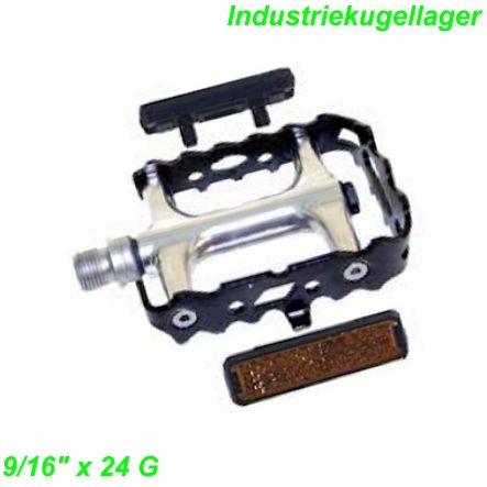 Pedalen Alukörper 9/16 x 20G Industriekugellager per Paar