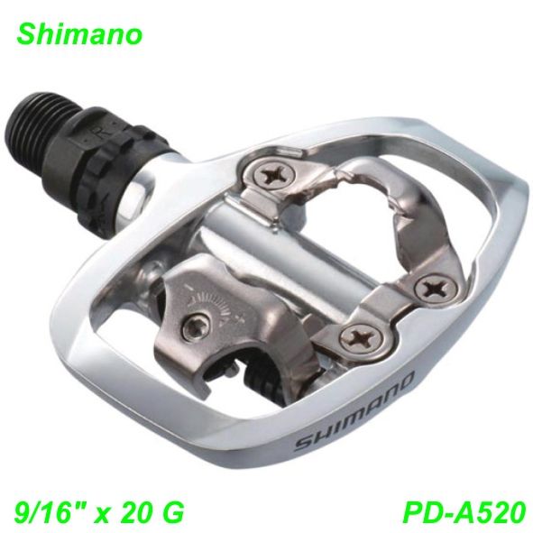 Shimano Pedalen PD-A520 Renner silber SPD-Bindung per Paar