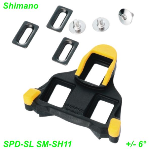Shimano Schuhplatten Satz SPD-SL SM-SH11 6° gelb