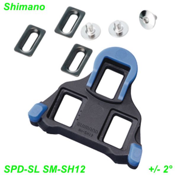 Shimano Schuhplatten Satz SPD-SL SM-SH12 2° blau