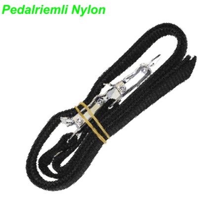 Pedalriemli Nylon schwarz per Paar