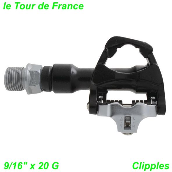 Pedalen Clipples gedichtet CrMo Achse schwarz 258 gr. für Shimano Schuhplatte