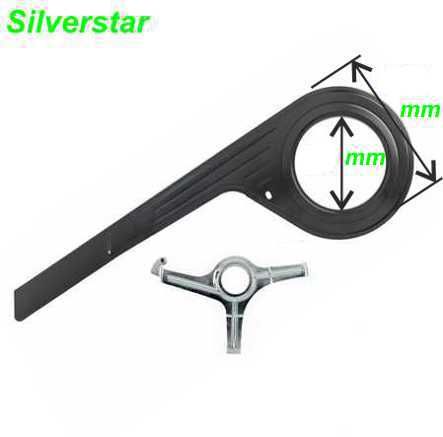 Kettenschützer Silver-Star Ø 190 / 122 mm Länge 530mm bis 44 Zähne schwarz