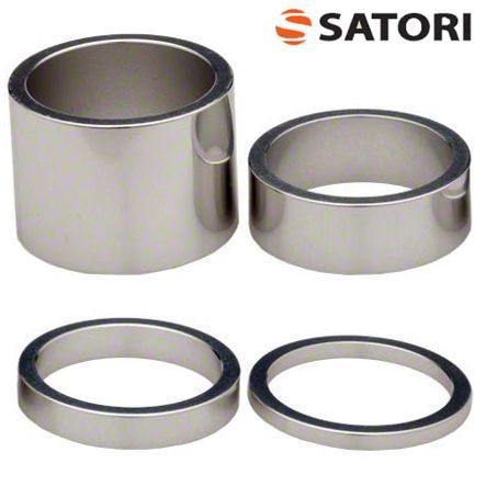 Distanz Scheibe Set Ahead 1 1/8 x 3/5/10/15/20 mm alu poliert