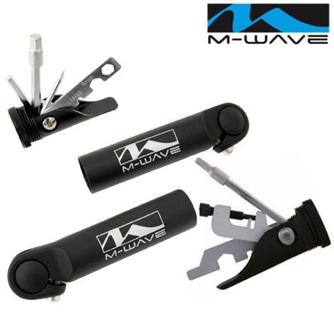 Lenkerhorn mit Werkzeugset 13 Funk MTB alu mattschwarz M-Wave