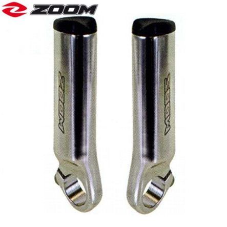 Lenkerhörner AERO-Form anat. Daumenkappe alu silber Klemm Ø 22 mm