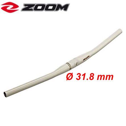 Zoom Lenkerbügel gerade Ø 31.8 x 620 mm weiss 218 gr. MTB alu