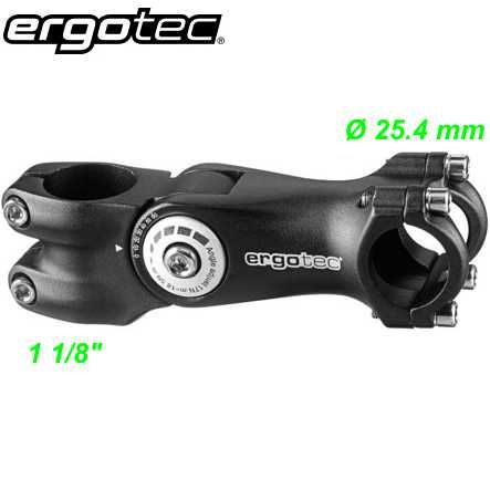 Ergotec AHEAD Vorbau Octopus 2 1 1/8 x 105 mm Ø25.4 mm -10-60° schwarz Level 4