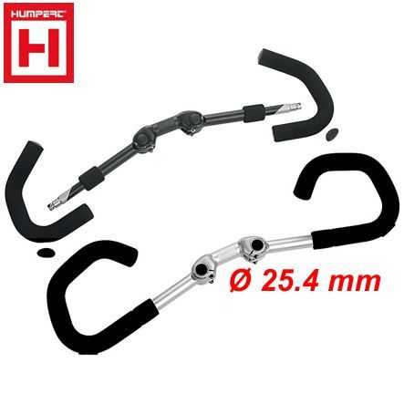 Multipositions Lenkereinheit Ø 25.4 x 600 mm mehrfach verstellbar silber Humpert