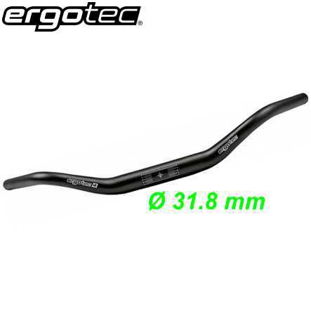 Ergotec Lenkerbügel 6 Riser Bar 70/Ø 31.8 x 780 mm schwarz Sand 12°/5° 400 gr.