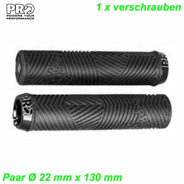 Pro Lenkergriffe Sport Grip Ø 22 x 130 mm schwarz einf. verschraubt