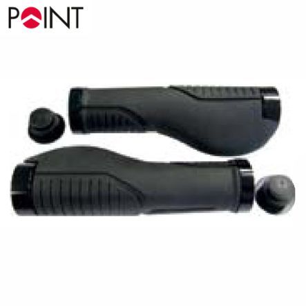 Fahrrad Griff Ergo Ø 22 x 140 mm schwarz grau per Paar 2-Lock Sys.