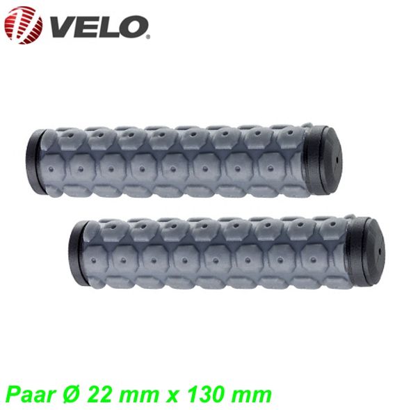 Velo Lenkergriffe D2 130 mm grau schwarz