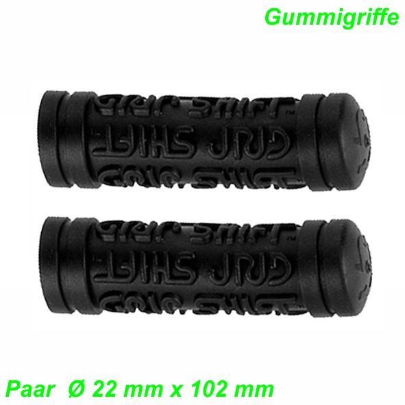 Lenkergriffe Grip-Shift Ø 22 x 102 mm Gummi schwarz per Paar