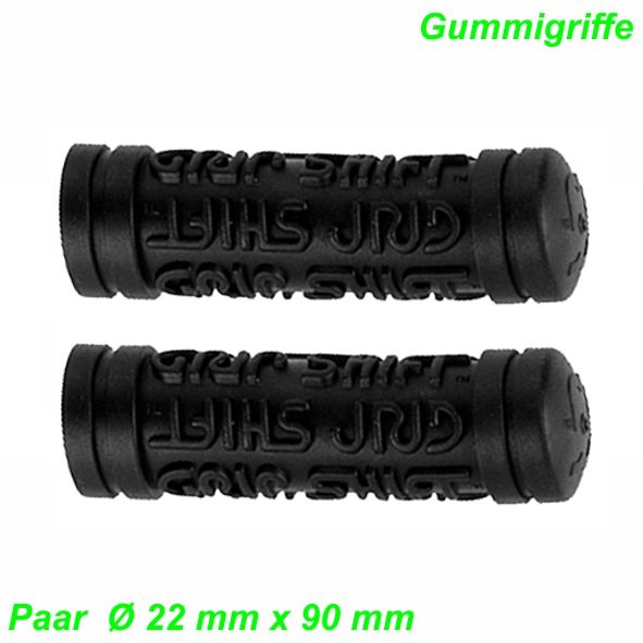 Lenkergriffe Grip-Shift Ø 22 x 90 mm Gummi schwarz per Paar
