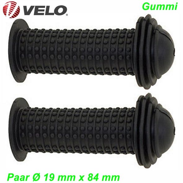 Velo Lenkergriff  Kinder mit Sicherheitsende Ø 19 x 84 mm schwarz per Paar