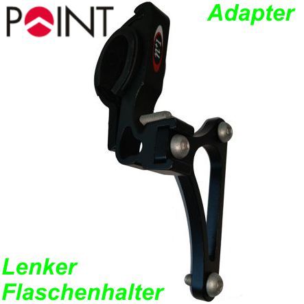 Adapter für Flaschenhalter auf Lenker schwarz