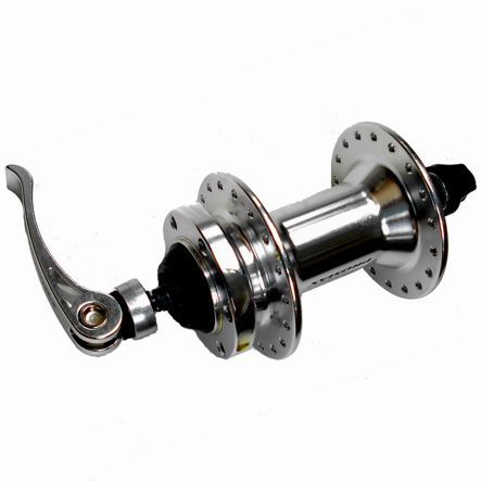 Nabe vorne PROMAX 36 Loch für Scheibenbremse 6 Loch alu poliert