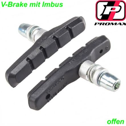 Promax Bremsschuh V Brake 72 mm schwarz Imbus