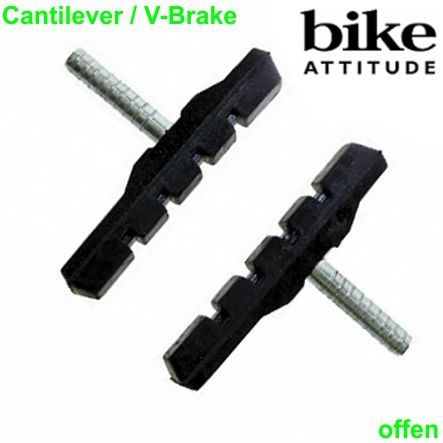 Bike Attitude Bremsschuh MTB V Brake mit Bolzen per Paar