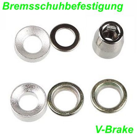 Bremsschuhbefestigung V-Brake Cantilever