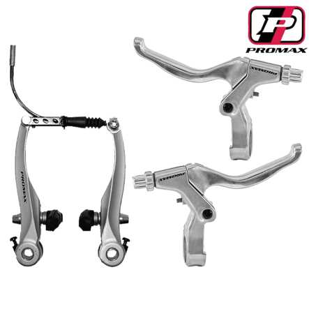 V-Bremse-Set alu PROMAX VR und HR mit Bremshebel