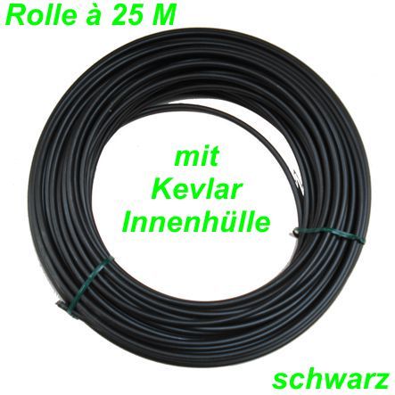Shimano Schalt Kabelhülle Ø 4 mm Teflon  Kevlar Innenhülle schwarz Rolle 25 m