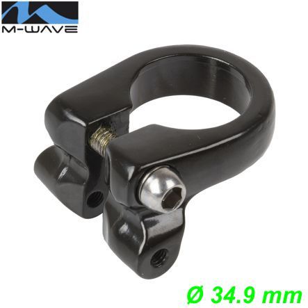 Sattelstützenklemme mit Gepäckträgerbefestigung Ø 34.9 mm schwarz Imbus