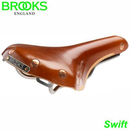 BROOKS Sattel Herren Swift honigbraun Gestell chrom  B360H.1