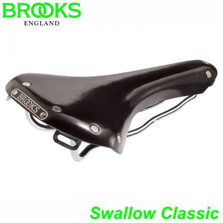 BROOKS Sattel unisex Swallow classic schwarz Gestell chrom B354BC