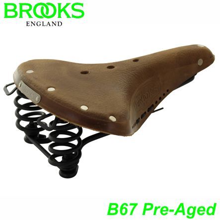 BROOKS Sattel Herren B67 Pre-Aged vorgeweichte Decke braun B427HPL