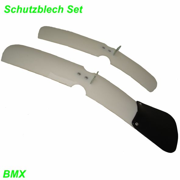 BMX Schutzblech Set weiss universal Restbestand komplett