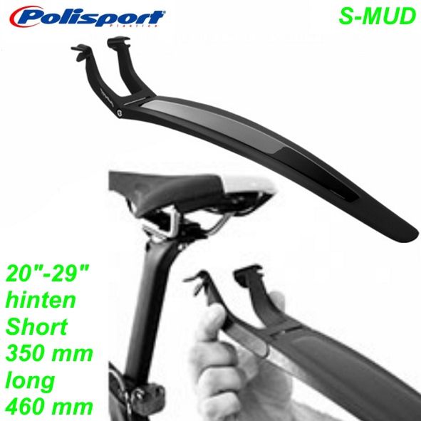 Polisport Schutzblech S-MUD MTB/Road 20-29 short 350/75 mm auf Sattelsteg
