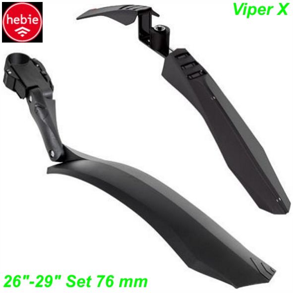 Hebie Schutzblechset VIPER X 26-29  76mm Federgabel/Sattelstütze Ø bis 42mm schwarz