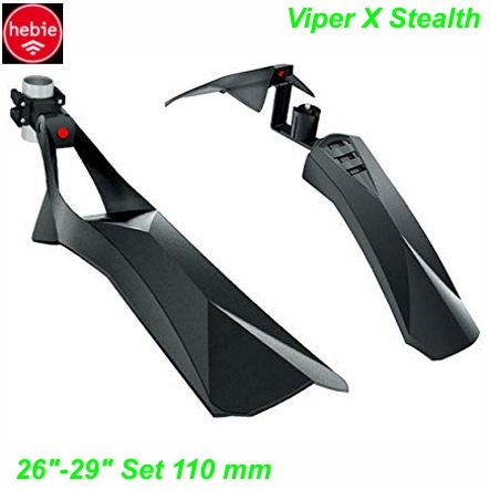 Hebie Schutzblechset VIPER X Stealth 26-29 110 mm Federgabel/Sattelstütze Ø bis schwarz