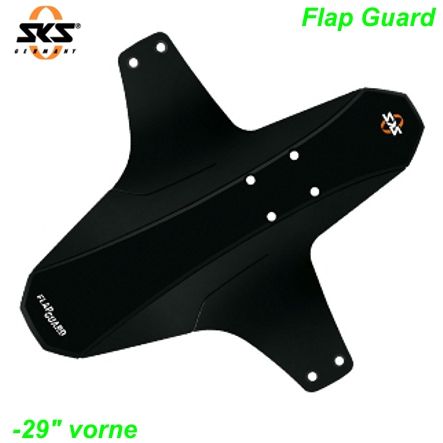 SKS Schutzblech Spritzschutz Flap Guard vorne schwarz auf Gabelbrücke