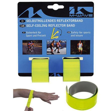 Hosenband selbstrollend reflektierend leuchtgelb 300 mm per Paar