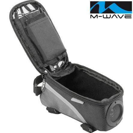 I-Phone Smartphone Natel Tasche integ. Lautsprecher Oberrohrtasche Wasser geschlossen