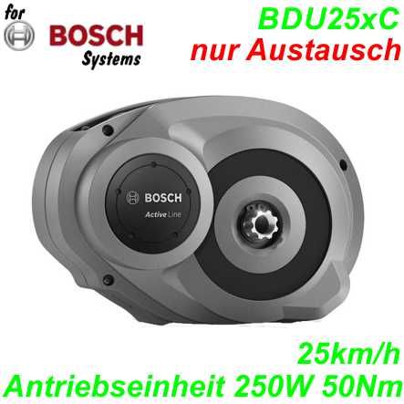 Bosch Antriebseinheit Active 25 Rücktrittbremse BDU25xC 250W 50Nm 25km/h