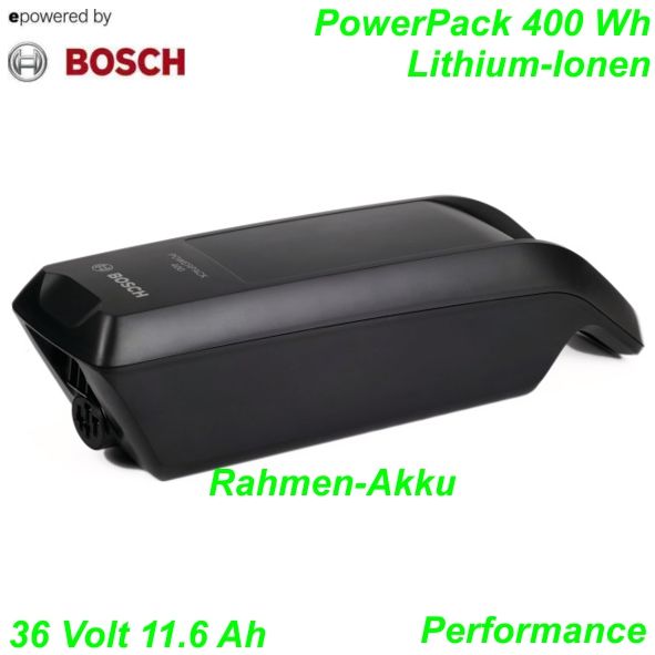 Bosch Rahmenakku PowerPack 400Wh 36V 11.6Ah Performance