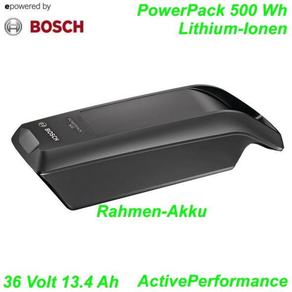 Bosch Rahmenakku PowerPack 500Wh 36V 13.4Ah Performance Anthrazit