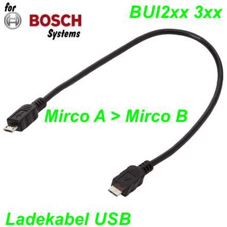 Bosch USB Ladekabel Micro A - Micro B 300mm für Smartphone